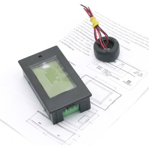 1 pcs New 4 IN 1 Digital AC 80-260V 100A voltage current power energy Voltmeter Ammeter Watt Power Meter With CT coil
