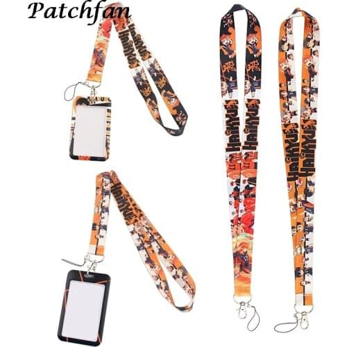 AD284 Anime Volleyball Boy keychain Lanyard Webbing Neck Strap Fabric Para Badge Phone Holders Necklace Card Cover Holder
