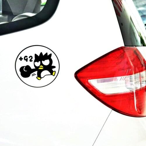 Volkrays Car Accessories Cartoon Cool Penguin Fuel Tank Cap DIY Sticker Decal for Motorcycle Chevrolet Toyota Honda Renault Kia