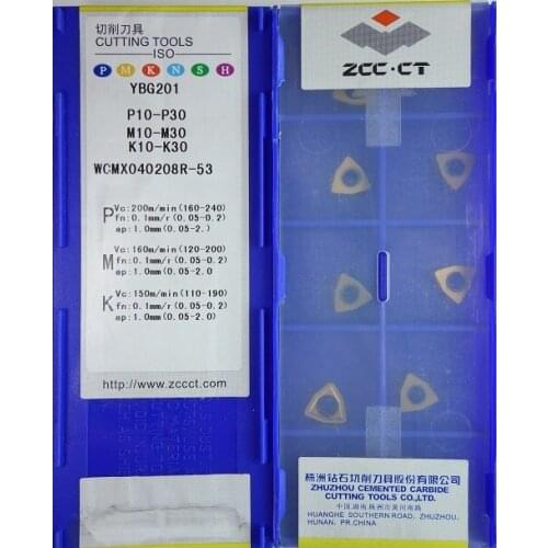 Free Shipping 10pcs/lot U drill blade WCMX040208R-53 YBG201 Cemented Carbide Cutting tools turning insert