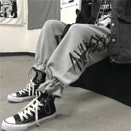 Autumn Winter Gothic Wide Leg Pant Unisex Punk Trousers Women Harajuku Streetwear Cargo Pants Vintage Y2K Pants 90s Clothing