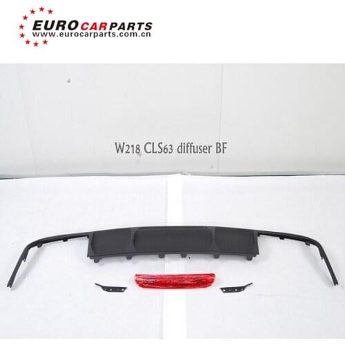 CLS class w218 diffuser with muffler tips for CLS350 sport CLS550 to CLS63 LOOK PP diffuser with brake lights and exhaust tips