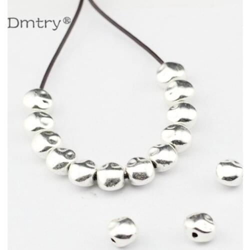 Dmtry 50g/lot Wholesale New Design Antique Silver Plated Women Original Handmade DIY Charms Zinc Alloy Findings Beads LC0076