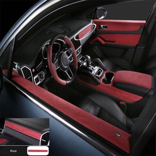 DNHFC Glove box Suede Leather Stickers for Porsche Cayenne 2018 2019 LHD Car Accessories