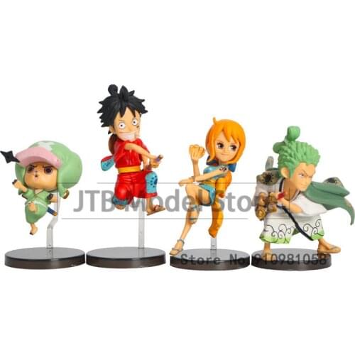 One Piece GK Nami Model Action Figure Anime Kimono Kingdom 4-7cm PVC Roronoa Zoro New Year Gift Desktop Decoration Figma