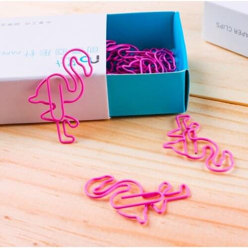 Flamingos Clip Cute rose Color Clip Office Accessories Paper Clips Flamingo Paper Clip Paperclips Paper Bookmark Shool