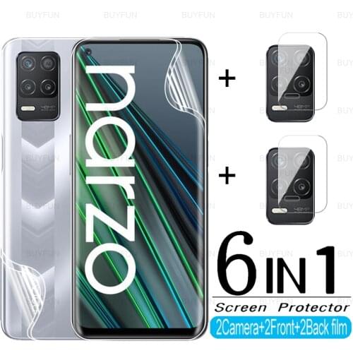 6in1 Hydrogel Film For Realme Narzo 30 5G Soft Film For oppo realme 7 8 Pro 7 8 5g Realme GT Neo Camera Lens Protective Film