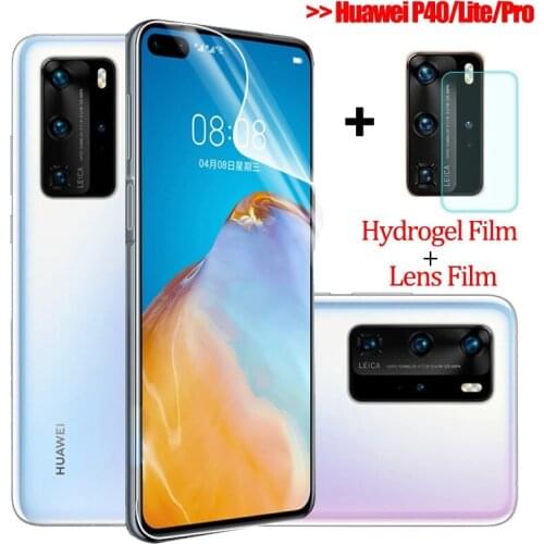 Hydrogel Film For Huawei P30 p40 pro Mate 40 Pro Camera Glass p 40 Pro Screen Protector p 40 lite Huawei p40 lite p40pro