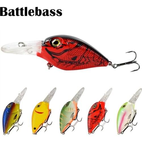 BATTLEBASS Hard Crankbait Floating Wobblers 95MM 18G 3D Bionic Eyes For Catfish Pike Bass In River Sea Pond Fishing Lures