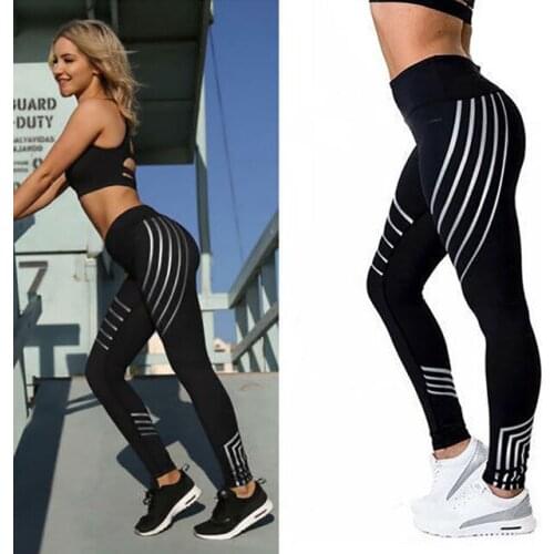 Yoga Leggings Quick Dry Yoga Pants Women Leggins Sport Women Fitness Night Glowing Tights reflective Leggings Sport Fitness