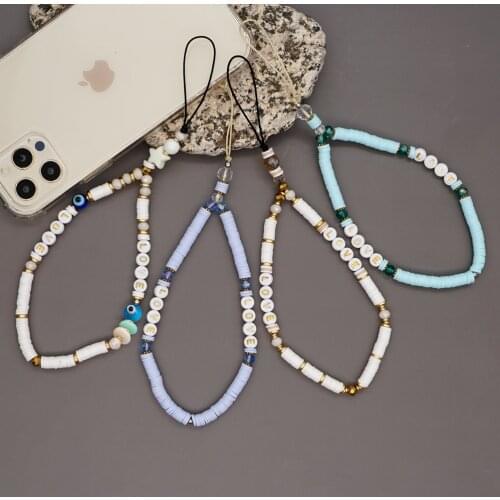 2021 Trendy LOVE Letter Bead Phone Chain For Women Soft Potter Phone Case Hanging Cord Girls Cute Anti-Lost Lanyard Jewelry Gift