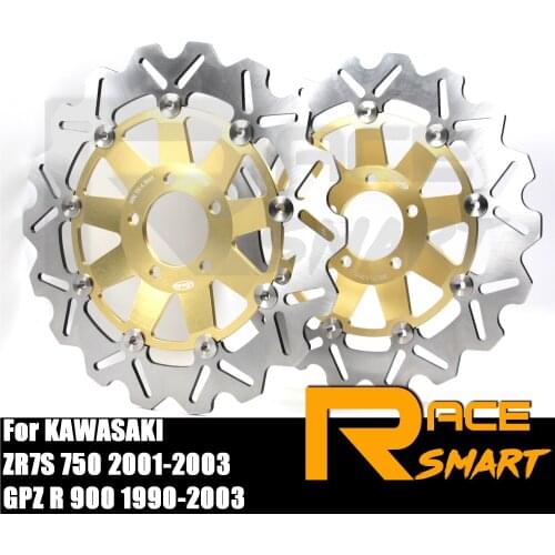 Motorcycle CNC Front Brake Disks Discs Stainless Steel Brake Rotor For KAWASAKI ZR7 750 1999 - 2003 ZR7S 750 2001 - 2003 ZR-7S