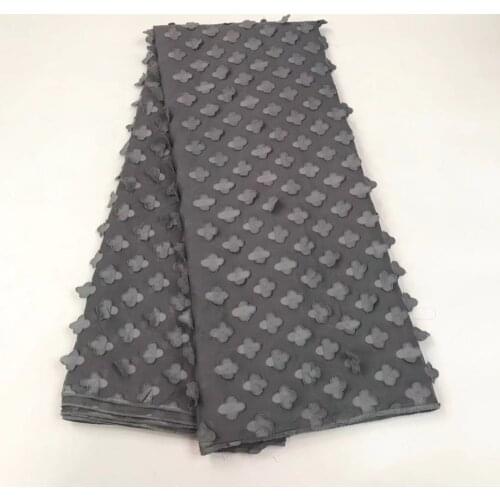 Latest African Lace Fabric Embroidered 3d Flower Nigerian Lace Fabrics High Quality Chiffon Lovely French Lace Fabric For Dress