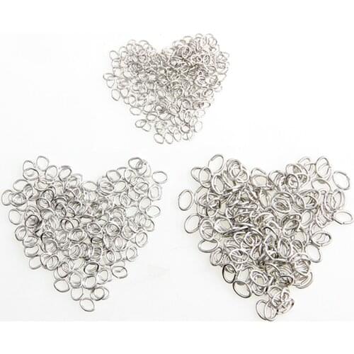 New Hot Sale White K Plated Tone Metal Oval Open Jump Rings Necklace With Close Tool Ring DIY Jewelry Findings Making