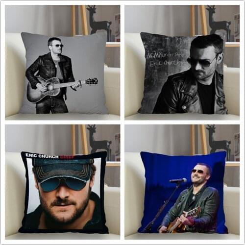 Musife New Custom Eric Church Pillowcase Sofa Decorative Cushion Cover Pillowcase Home Decor Drop Shipping Wholesale