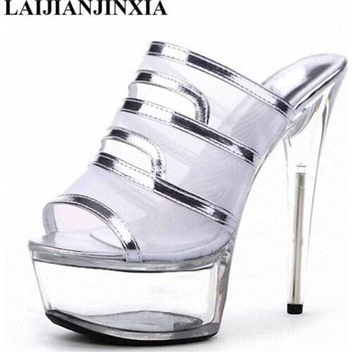 New Special high heels / 15cm ultra thin sexy slippers/star shoes/catwalk shoes Dance Shoes