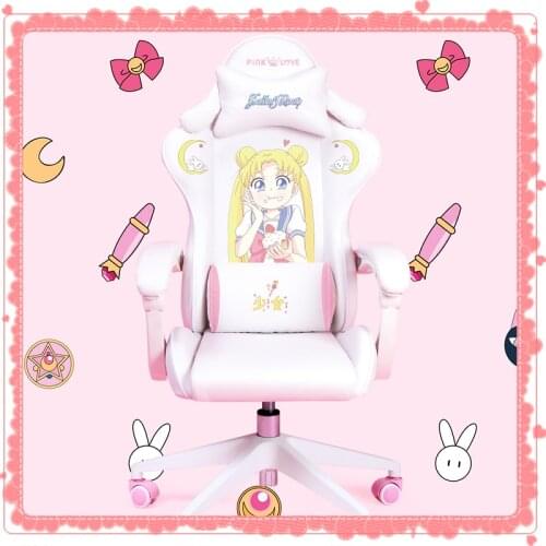 Home liftable chair LOL Internet cafe Sports racing chair WCG computer gaming chair Female anchor live broadcast rotatable chair