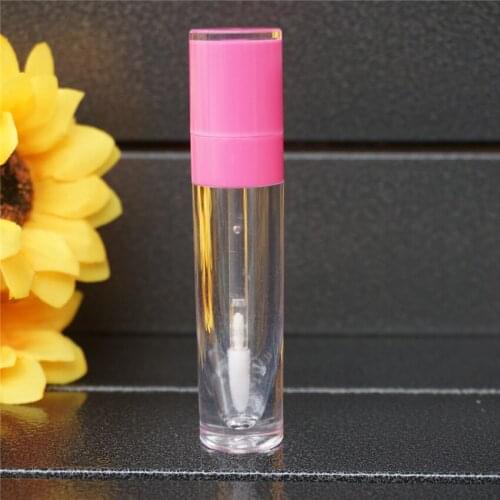 10-100PCS 6.4ml Empty Rose Pink Lip Gloss Tube Plastic Lipgloss Bottle DIY Container Cylinder Small Lipgloss Wholesale