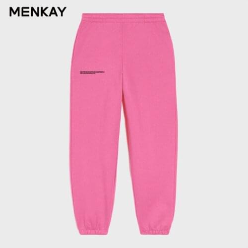 MENKAY Thin Fleece Lining Sweatpants Womens Track Pants Organic Cotton Joggers Trousers Spring Autumn