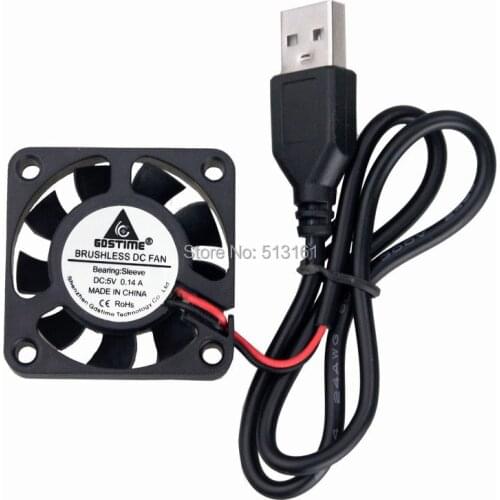 5 Pieces Gdstime 4010s 40mm*40mmx10mm PC Case 5V USB DC Cooling Fan 40mm