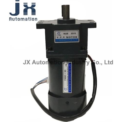 VTV 90W 220V AC Speed Motor YN90-90 with Gear Head 90JB3G15