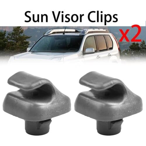 2x Car Interior Gray Sun Visor Clips Front Left Right Hook Bracket Hanger For Nissan 350Z Infiniti FX45 FX35 G35 Juke