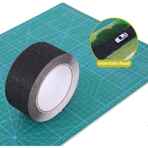 DIY Railway Train Diorama Interstate Road Model Highway Road Modelling Sticker Road Making with Back Adhsive 500*5cm