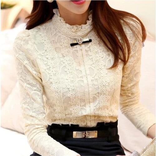 Women Crochet Blouse Lace Shirt Spring New Hot Women Tops Women Clothing Fashion Blusas Femininas Blouses & Shirts Fleece