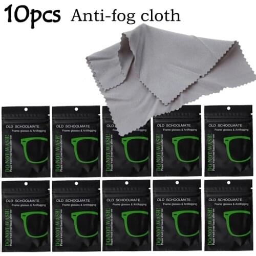 10pcs Reuseable Anti-Fog Glass Wipes Cloth Car Rearview Mirror Helme Lens Goggles Glasses Universal Anti Fog Cleaning Cloth