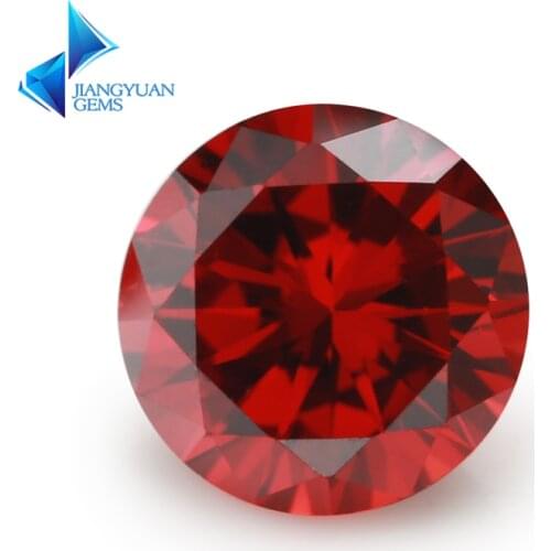 3-16mm Garnet Color Wholesale 5A CZ Stone Brilliant Round Cut Cubic Zirconia For Sale Synthetic Gemstone