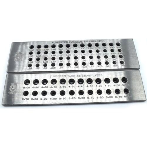 52 Holes Round Tungsten Steel Wire Drawplate 2.7-5.0mm Jewelry Metal Wire Tools