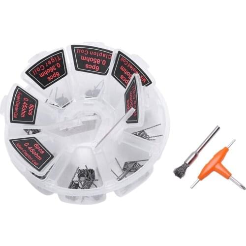 8 in 1 Clapton Coil platte twisted Mix twisted Fused clapton Alien Clapton Premade Coil