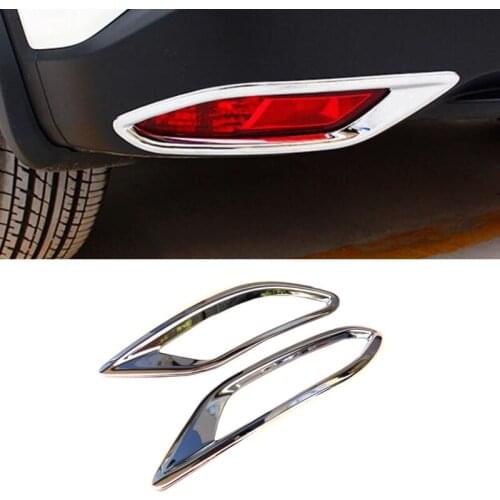 ACCESSORIES FIT FOR HONDA VEZEL HR-V 2014 2015 2016 CHROME REAR BUMPER FOG REFLEX LIGHT COVER TRIM MOLDING LAMP GARNISH HRV