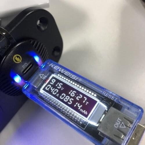 Car QC3.0 USB Type C PD Fast Charger LED Voltmeter 12V Power Outlet ON-Off Switch Panel for Car Boat Marine RV SUV Camper