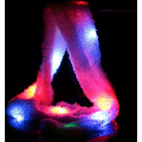 Cool Flash light Scarf Christmas Halloween Light Wool LED Funny LED Scarf