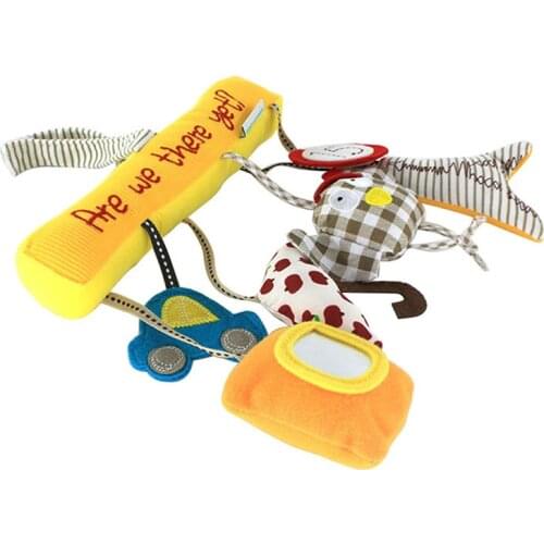 20cm Baby Soft Music Bed Pram Hanging Toys Boys Girls Cute Animal Owl Rattle Magic Mirror Appease Plush Toys Mobile Phone Straps