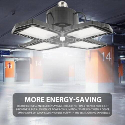 E26 LED Garage Lights 60W LED Trilights Deformation Lamp Workshop Light Grow Tent Cocina Led Strip Solar Luces Led Home Cocina