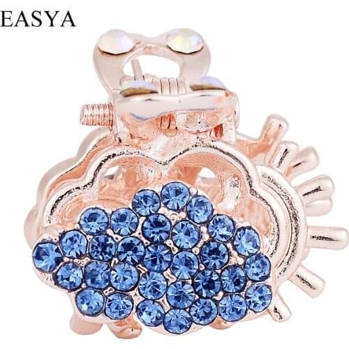EASYA Gold White Blue Hair Claws Hairdressing For Hair Women Girls Fashion Metal Hair Accessories Claw Jewelry