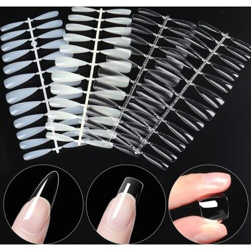 Acrylic Fake Nail Tips Long Waterdrop Extension Nail Flase Mold Full Cover Fingernails UV Gel Form Builder Tip Manicure SA1853