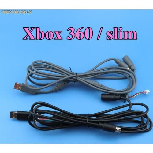 10pcs Grey 4P Wired Controller Interface Cable For Xbox360 / Xbox 360 slim USB Breakaway Cable Lead Cord Adapter Line Connector