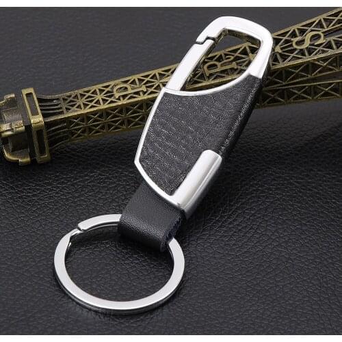 Leather Men Car Key Chain Ring Holder For Volkswagen VW Jetta MK5 6 Golf 4 5 6 7 CC Tiguan Passat B5 B6 b7 Polo car Accessories