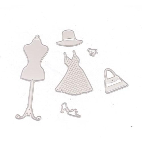 Dress Metal Cutting Die Carbon Steel Paper Cut Die Card Template Coat Hanger Dress Cutting Dies Metal Cutting Dies