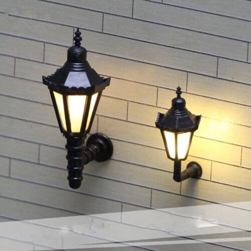 Miniature Lights Model Wall Lamp Train Model Making HO N OO Scale Building Making Architecture Sand Table Landscape 10pcs/lot