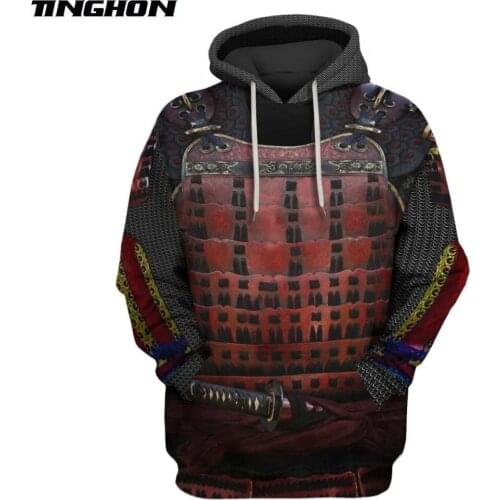 Cosplay Fashion Men Hoodie The Last Samurai armor 3D Printed Harajuku Sweatshirt Unisex Casual Pullover sudadera hombre XS-7XL