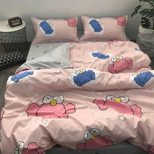Cartoon Four-Piece Single Student Dormitory Three Sets of Quilt Cover 1.5 M Bedding 003