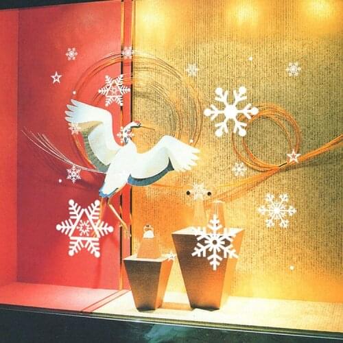 SnowFlake Window Wall Sticker Christmas Glass Stickers Xmas Party Gift Wallpaper Home Decoration