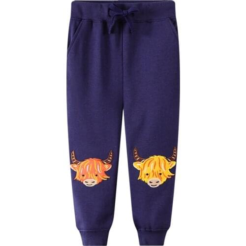Funnygame New 2021 Cartoon Childrens Long Pants Cotton Cute Boys Girls Sweatpants for Autumn Spring Kids Trousers Pants