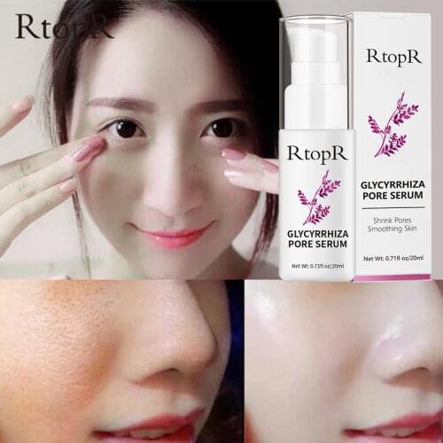 RtopR Glycyrrhiza Face Pore Repair Serum Collagen Face Anti Wrinkle Whitening Cream Oil Control Hydrating Effective Shrink Pores