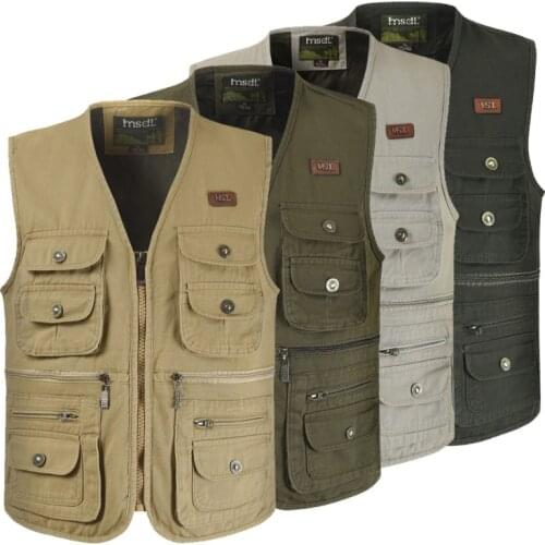 Outdoor Leisure Fishing vest Sport Photography vest Middle-aged and elderly mens cotton Clothing