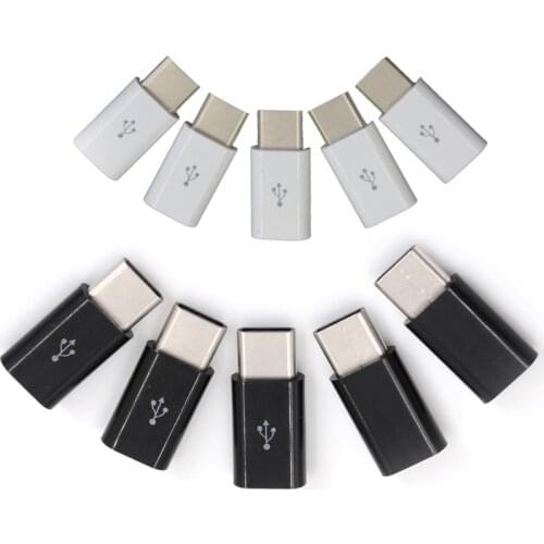 5pc USB 3.1 Type-C Male Connector to Micro USB 2.0 5Pin Female Data Adapter Converter USB Type C Adapter